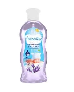 Sampon&gel de dus pentru bebelusi cu extract de lavanda, 300 ml, Cottonino