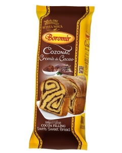 Cozonac crema de cacao, 450 g, Boromir