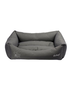 Culcus pentru caini si pisici, L, Gri, 78x60x22 cm, 4Dog Deluxe Oxford