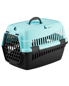 Cusca transport animale, albastru-negru, 49x35x32.5cm, 4 Dog Deluxe
