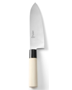 Cutit japonez "Santoku", Hendi, calitate superioara, grosime lama 2 mm, maner traditional din lemn, 165/295 mm