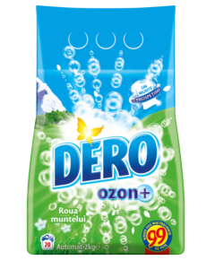 Detergent  automat 2Kg Ozon Roua Muntelui, Dero. Produs pentru curatarea si igienizarea hainelor si rufelor