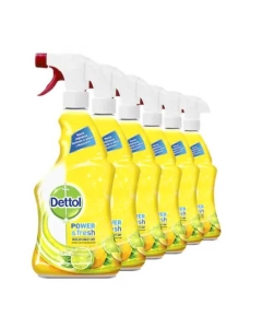 Dettol Solutie Spray Power and Fresh, Sparkling Lemon & Lime Burst, 500 ml, 6 buc x 500 ml