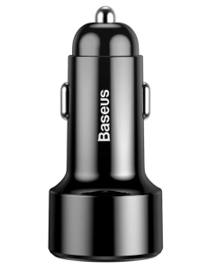 Incarcator auto Baseus magic Series, 45W, PPS, USB-A, USB-C, Power Delivery, Quick Charge Negru