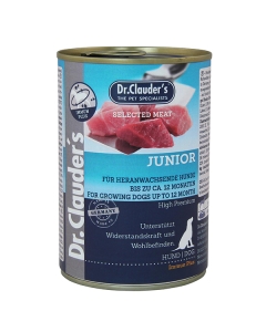 Hrana umeda, Caini, 400 g, Dr. Clauder`s Selected Meat Junior