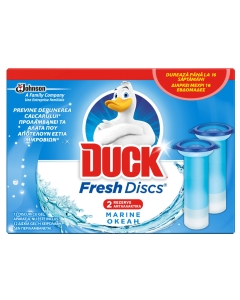 Rezerve odorizant gel pentru vasul toaletei,Fresh Discs Marine, 12 discuri, Duck 