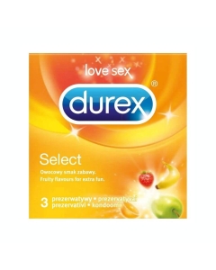 Durex prezervative select fruit flower for extra fun, 3buc