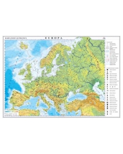 Europa. Harta fizica si politica 1400x1000mm (GHC1F14-L)