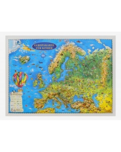 Europakarte fur kinder, Reliefkarte 3D-Format, 450x330mm (3DGHECP45-DE)