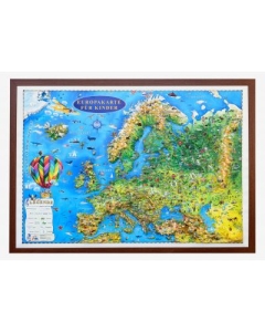 Europakarte fur kinder, Reliefkarte 3D-Format, 604x470mm (3DGHECP60-DE)