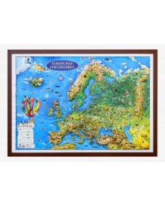 Europe map for children, 3D Projection, 1000x700mm (3DGHECP100-EN)