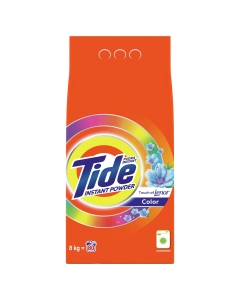 Detergent pudra automat Touch of Lenor Color, 80 spalari, 8kg, Tide