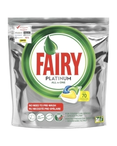 Fairy Platinum All in One Detergent pentru masina de spalat vase capsule, 70 spalari