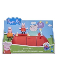 Figurina Peppa Pig cu masina rosie a familiei, Peppa Pig