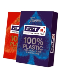 Set 2 pachete carti de joc poker oficiale European Poker Tour EPT