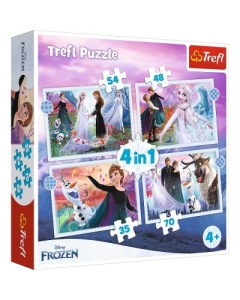 Puzzle 4in1 Frozen - magia din padure