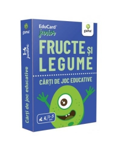 Fructe si legume. EduCard Junior. Carti de joc educative