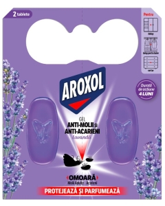 Gel anti-molii si anti-acarieni cu parfum de lavanda, 2 buc, Aroxol