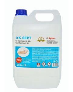 K-Sept Virucid Gel dezinfectant maini alcool 75%, 5 L, avizat Ministerul Sanatatii
