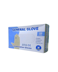 General Glove Manusi de unica folosinta Latex pudrate Marimea M, 100 buc