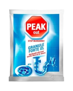 Peak Out Granule Forte pentru desfundat tevi Apa Rece, 60 g