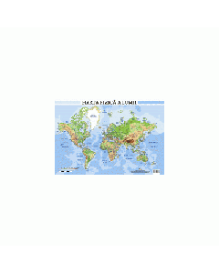 Harta fizica a lumii- Plansa format A2