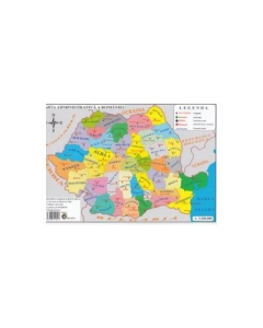 Harta fizica a Romaniei si Harta administrativa a Romaniei 1-3. 200. 000 (pliata)