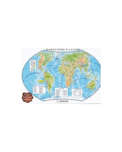 Harta politica a lumii si Harta fizica a lumii (pliata)