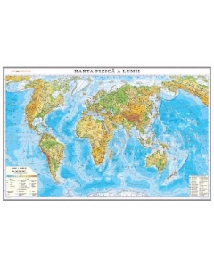Harta fizica a lumii 1000x700mm (GHLF100-L)