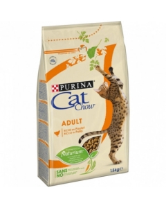Hrana uscata pentru pisici, bogata in Pui, 1.5 kg, PURINA CAT CHOW Adult