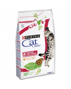 Hrana uscata pentru pisici, Tract urinar sanatos, bogata in Pui, 1.5 kg, PURINA CAT CHOW Urinary Tract Health