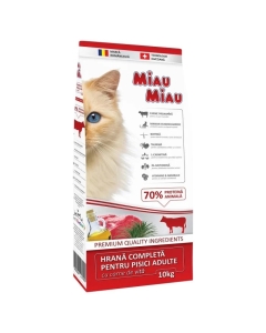 Hrana uscata Pisici Adult, cu Vita, 10 kg, Miau Miau