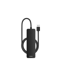 Hub Baseus UltraJoy 4-in-1 Lite, USB-A la 4xUSB-A 3.0, 5Gbps, Negru cu cablu de 100cm
