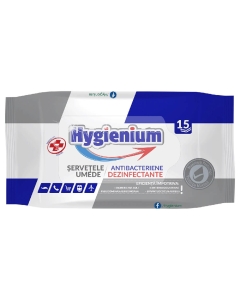 Hygienium Servetele umede antibacteriene/dezinfectante, 15 bucpe grupdzc.ro✅. Descopera gama copleta de produse la oferte speciale✅!
