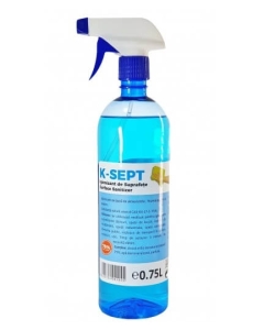 K-SEPT Virucid Dezinfectant suprafete pe baza de alcool 75%, cu pulverizator, 750 ml Dezinfectant suprafete baie / bucatarie K-Sept grupdzc