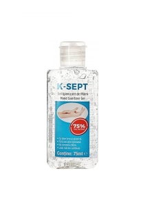 K-sept Virucid Gel dezinfectant maini alcool 75%, 75 ml. Produs antibacterian pentru maini