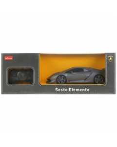 Masina cu telecomanda Lamborghini Sesto Elemento gri cu sacara 1 la 18, Rastar