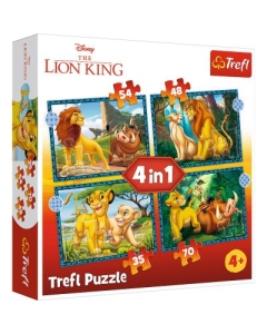 Puzzle 4in1 Lion King - Aventurile lui Simba