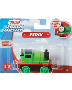 Locomotiva de impins Trackmaster Percy cu pete colorate, Thomas &amp; Friends
