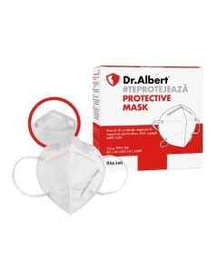 Masti unica folosinta FFP2 albe 10 buc (fara burete), Dr. Albert - Protective Mask