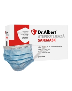Masti medicale tip 2 albastre 50 buc banda elastica, Dr. Albert - Safemask
