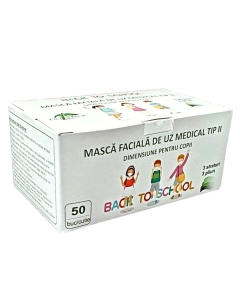 Masti medicale tip 2 pentru copii Multicolor, 50 buc Romania, Global