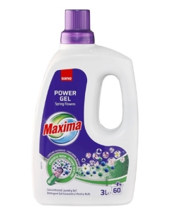 Sano Maxima Detergent Concentrat pentru rufe power gel Spring Flower, 60 spalari, 3 L