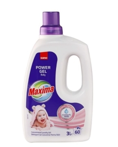 Detergent lichid Baby, 60 spalari, 3 L, Sano Maxima	