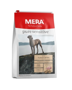 MERA Hrana Uscata Caini Pure Sensitive Adult Medium/Maxi Curcan si Orez 12.5 kg