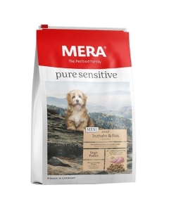 MERA Hrana uscata pentru caini Pure Sensitive, Mini, Adult, Curcan si Orez, 4 kg