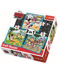 Puzzle 3in1 Mickey Mouse si prietenii, Trefl