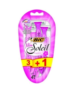 BIC Aparat de Ras pentru femei Miss Soleil, 3 lame, 3+1 bucati