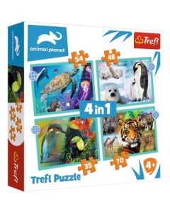 Puzzle 4in1 Animal Planet - Misterioasa lume a animalelor