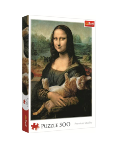 Puzzle Monalisa cu pisica 500 de piese, Trefl